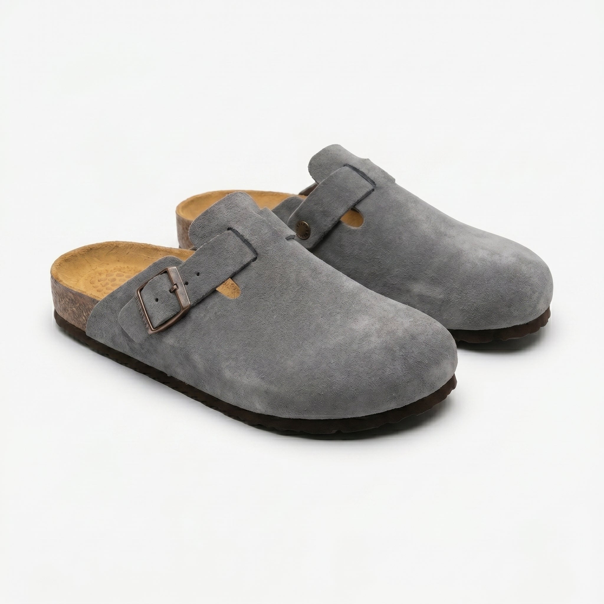 Kasbah — Pearl Grey Suede Mule