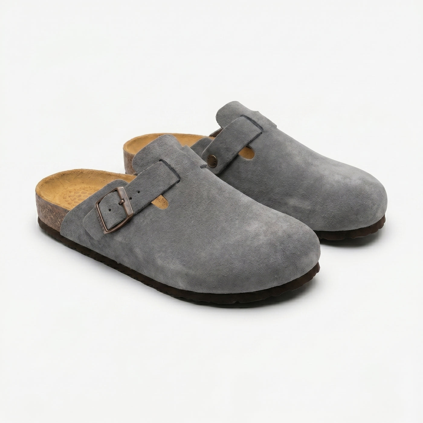 Kasbah — Pearl Grey Suede Mule